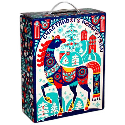 Детский подарок на Новый Год в картонной упаковке весом 3000 грамм