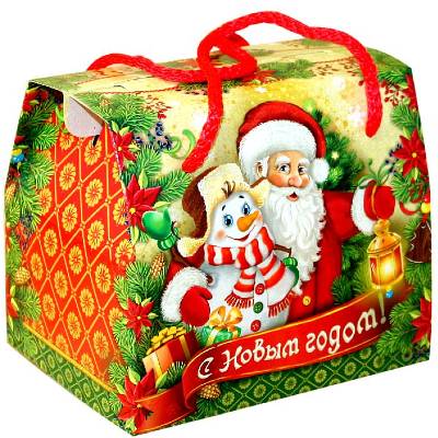 Детский подарок на Новый Год в картонной упаковке весом 750 грамм по цене 868 руб