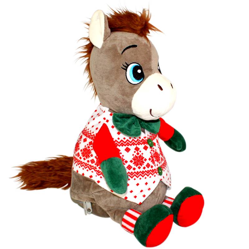 Детский новогодний подарок в мягкой игрушке весом 950 грамм