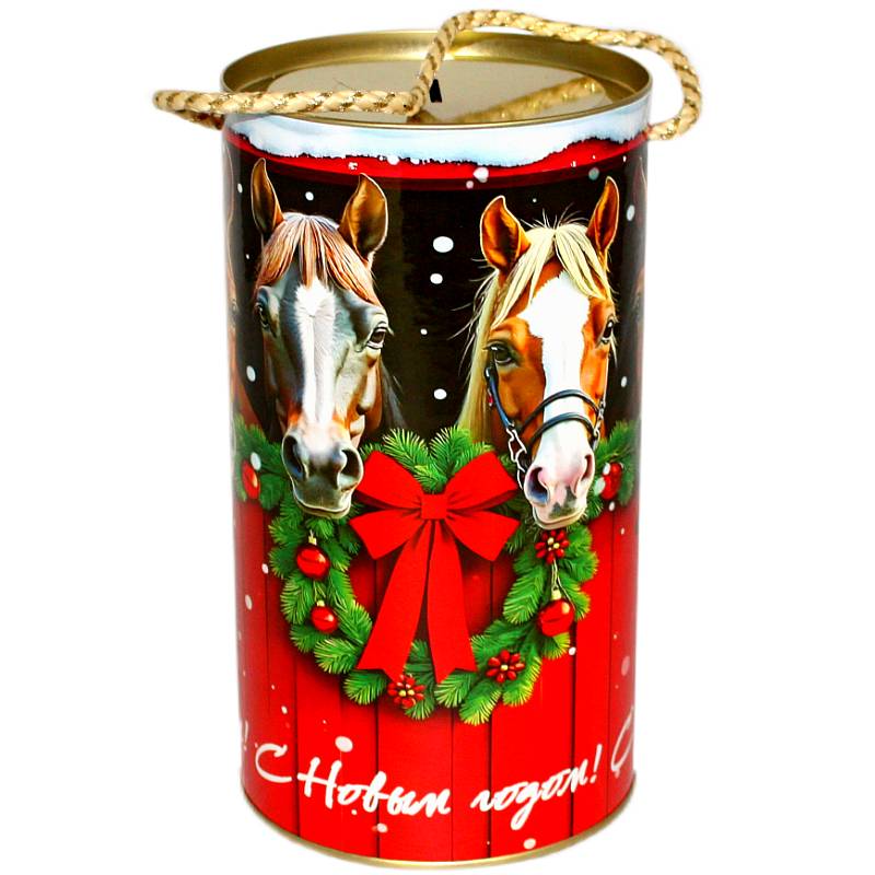 Детский новогодний подарок в тубе весом 800 грамм